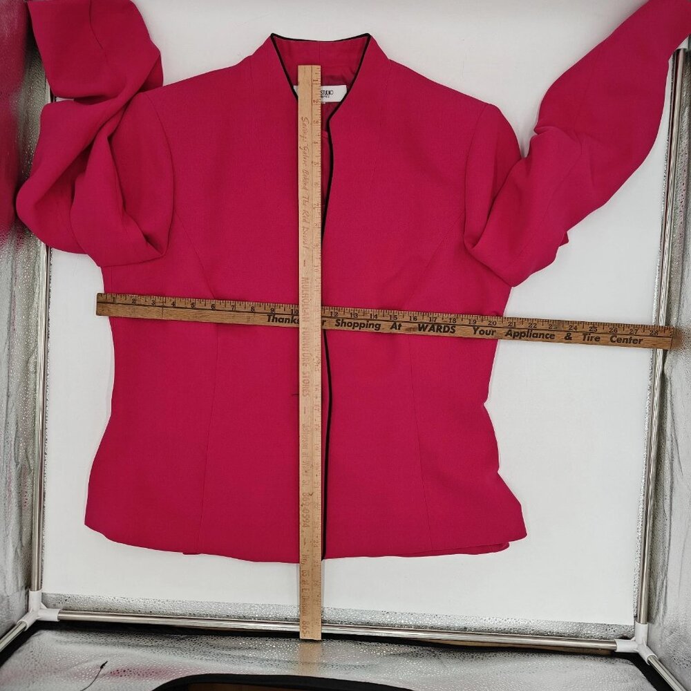 VTG Jones Studio Magenta 1 button blazer with matching blouse - EUC SZ 14 - Picture 3 of 12